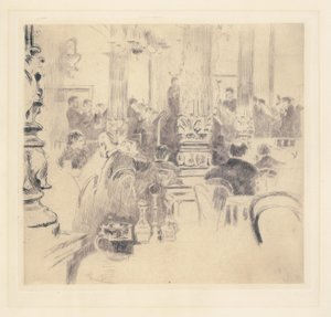 Engels Café, München, 1886 door Walter Richard Sickert